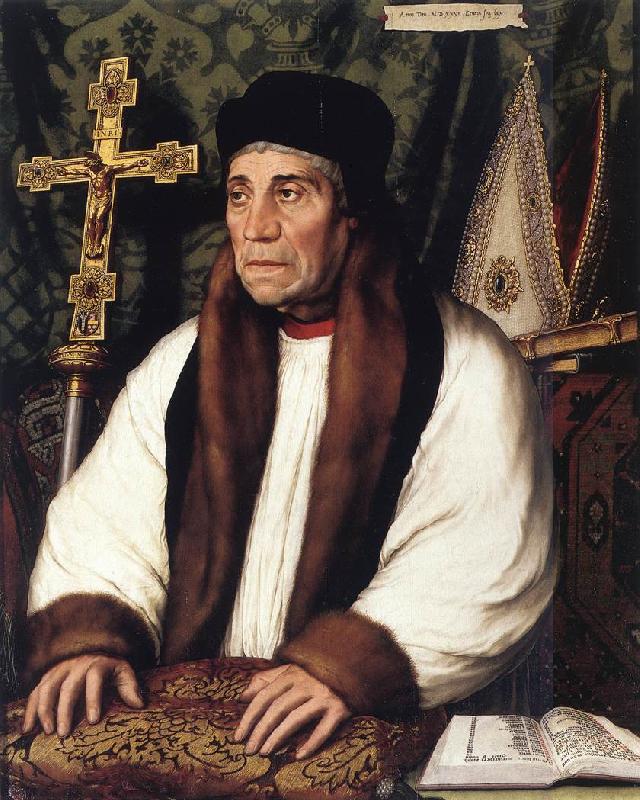 HOLBEIN, Hans the Younger Portrait of William Warham, Archbishop of Canterbury f Norge oil painting art